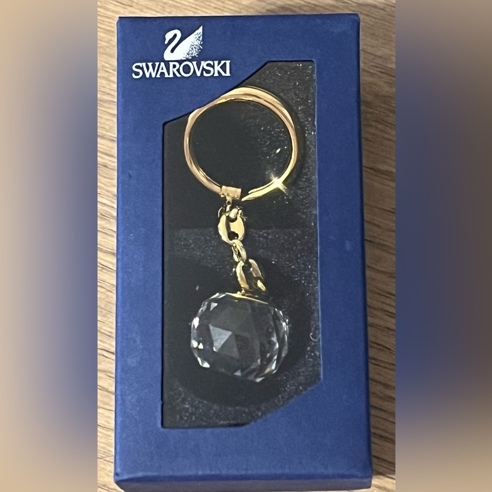 Swarovski Gold Swan Keychain